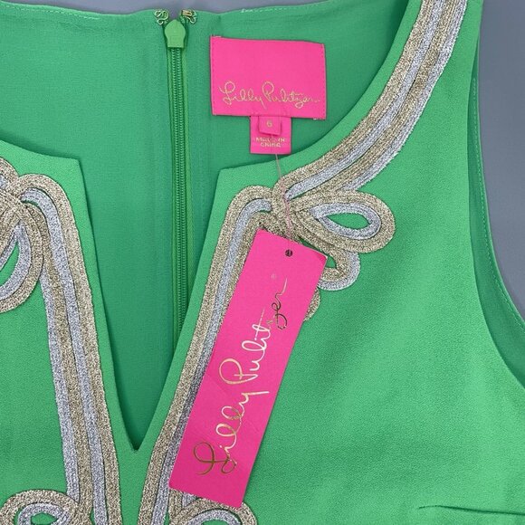 Lilly Pulitzer Dress Cherlyn Soft Shift Preppy Resortwear Beach Cruise Green 6 - Picture 4 of 10